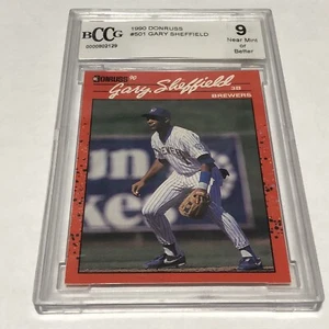 Gary Sheffield Rookie 1990 Donruss #501 BCCG 9 Graded - Bild 1 von 5