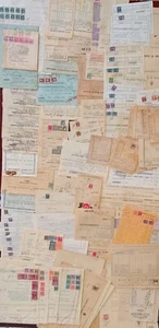 Grande lotto vecchi documenti fiscali Fatture cambiali marche da bollo fascio - Foto 1 di 5