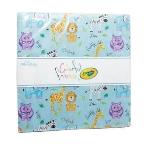 Riley Blake Colorful Friends by Crayon_10" Square Stacker Quilt Fabric 42 pc - Picture 1 of 2