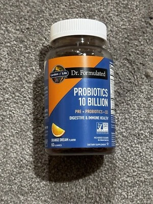 Garden of Life Dr Formulated Probiotics 60 Gummies Orange Dream 10 Billion 12/26 - Image 1 of 4