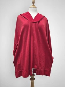 lagenlook peculiar sudadera con capucha oversize en rojo talla 12-22 - Imagen 1 de 3