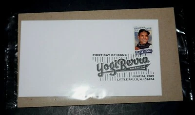 YOGI BERRA " BASEBALL ALL STAR" FD Cover, June 24, 2021; New in Sealed Plastic  - Image 1 of 3