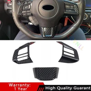 For Subaru WRX 2015-2021 ABS Carbon Fiber Inner Steering Wheel Button Frame Trim - Picture 1 of 13