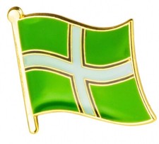 Devon : County Flag Enamel Lapel Pin Badge (UK SELLER - FREE UK POST) 