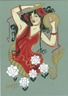 original drawing A4 41VI artwork pencil modern woman illustration - Image 1 of 3