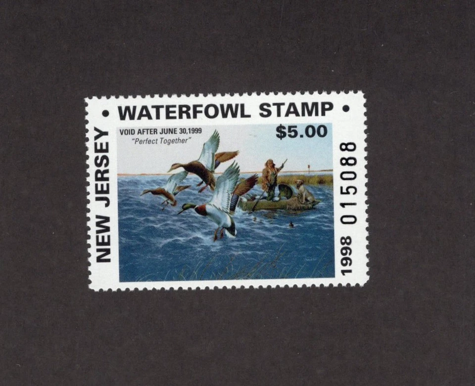 NJ15 - New Jersey State Duck Stamp.  1998 Single.  MNH. OG. - Image 1 of 1