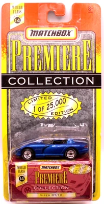 Dodge Viper RT/10 Matchbox Premiere Series #14 met. RR azul Foto 1 de 4