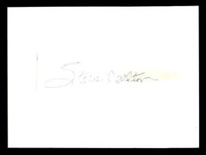 Steve Carlton Signed 1x3 Cut Sig Philadelphia Phillies (Taped on Index Card - Picture 1 of 2