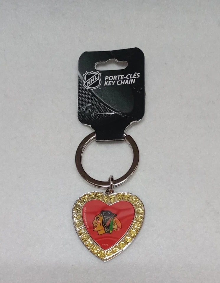 Florida Gators Keychain Rhinestone Heart Key Chain Officially Licensed