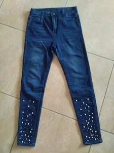 Jeans Gr.40 Eleyanti Blau Mit Perlen - Bild 1 von 2
