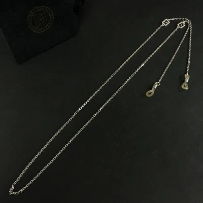 EGA FENDI FF Logo Silver Tone Glasses chain/3BL0302 - Image 1 of 4