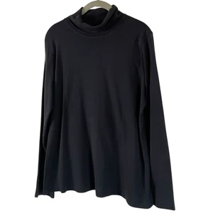 Duluth Trading Co Shirt Mens Large Black Long Sleeve Mock Neck Pullover Basic - Picture 1 of 6
