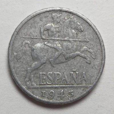 Moeda 1945 Espanha 10 centavos bom estado FRETE GRÁTIS  - Imagem 1 de 4