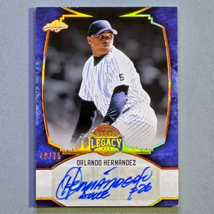 2024 Leaf Bronx Legacy #BA-OH1 Orlando Hernandez Bronze Auto #d/75 Yankees Raro - Foto 1 di 2