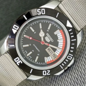 RELOJ COLECCIONABLE SEIKO 5 AUTOMÁTICO 6309A JAPÓN HOMBRE ESFERA NEGRA VINTAGE a1691-U - Imagen 1 de 10
