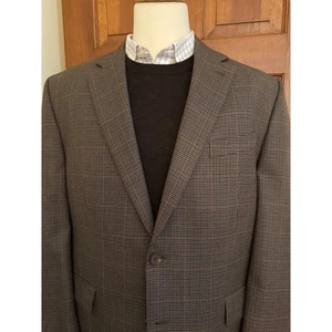 Abrigo Deportivo Ralph Lauren Ventana Para Hombres 44R Marrón Lana Dos Botones Blazer Chaqueta - Imagen 1 de 17
