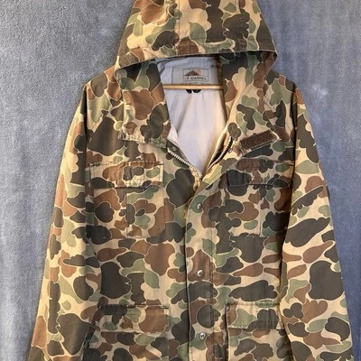CAMEL Vintage 80s Camouflage Hooded Lined Hunting Jacket Pocketed Men’s~Medium - Image 1 of 4