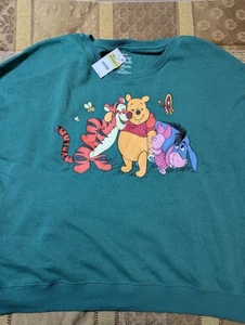 Winnie Puuh doppelseitiges grünes Sweatshirt Gr. XXL - Bild 1 von 3