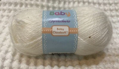 Herrschners' Baby Cloudsoft White Yarn is acrylic packaged in a 50-gram ball - Image 1 of 4