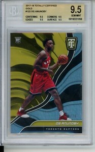 2017-18 OG Anunoby Gold Totally Certified 1/10 #122 BGS 9.5