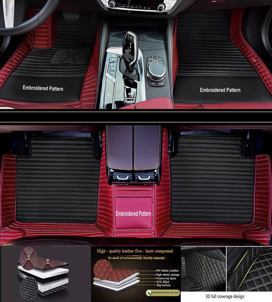 Alfombrillas de coche personalizadas impermeables de lujo para Audi Q3 Q4 Q5 Q7 Q8 SQ5 SQ7 SQ8 Foto 1 de 4