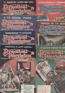 7 x 1959 Practical Television & Television Times Magazines TV vintage electronic - Picture 1 of 9