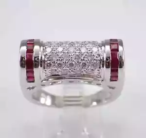3Ct Round Lab Created Diamond Fancy Men's Engagement Ring 14k White Gold Plated - Picture 1 of 7