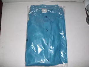 NIP MEN'S NEW HABAND SHORT SLEEVE BUTTON SHIRT LARGE 100% POLYESTER - Picture 1 of 3