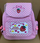 Sweet Strawberry Backpack for Kids Bag Cutie Pink Kawaii Japan Used