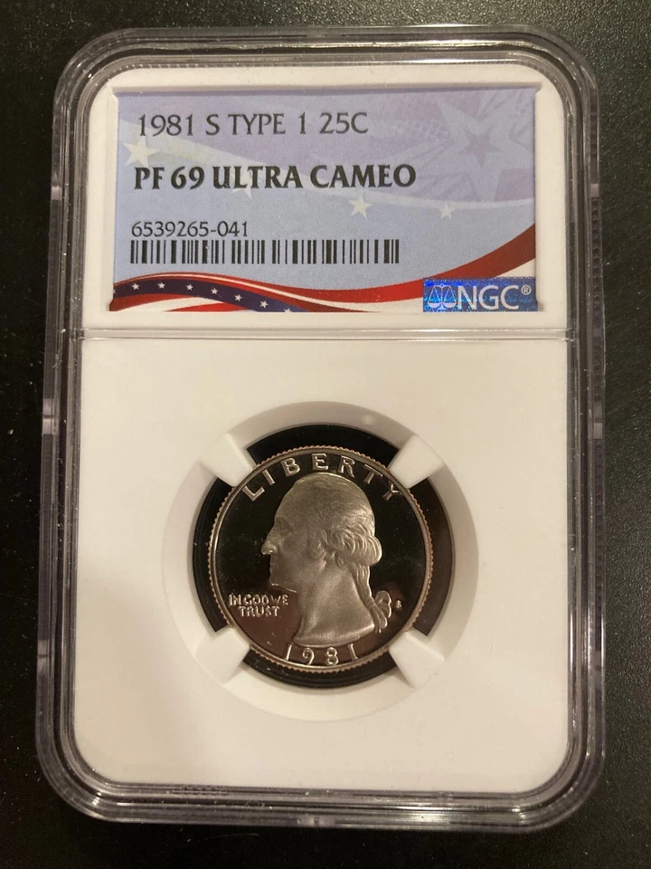 1981 S Type 1 NGC PF69 Quarter Dollar Proof T-1 PR69 Better Variety - Image 1 of 2