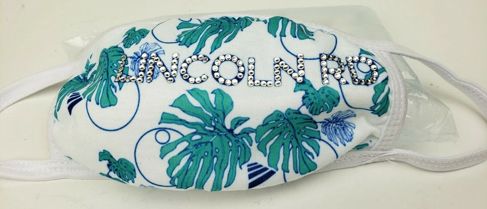 SWAROVSKI CRYSTAL SOUTH MIAMI BEACH LINCOLN RD FACE Mask Cotton Protective STYLE - Image 1 of 4