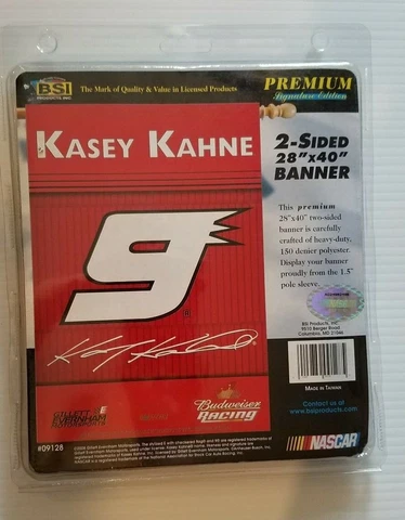 NASCAR #9 KASEY KAHNE BUDWEISER- 2-SIDE BANNER - 28" x 40" #90128 Cover