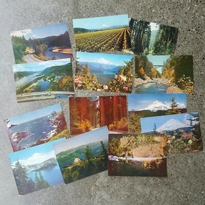 Postcard PNW Lot Large Crater L Crown Point St Helens Multnomah Falls Mt Rainier - Picture 1 of 10