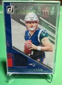 JARRETT STIDHAM 2019 DONRUSS " ROOKIE PHENOMS " JERSEY PATCH RC #RPJ-7 PATS 🔥 - Picture 1 of 3