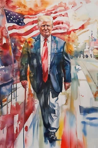 PRESIDENT DONALD TRUMP USA CANVAS ART PRINT 18X24" or 24X36” READY TO HANG - Picture 1 of 5