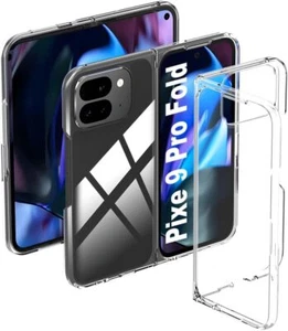 Transparent Étui Pour Google Pixel 9 Pro Pliable, Rigide Dos Téléphone Chocs PC - Photo 1 sur 12