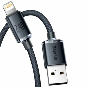 Baseus Crystal Shine Serie Schnelllade-Datenkabel 8Pin 2.4A 2m schwarz - Bild 1 von 8