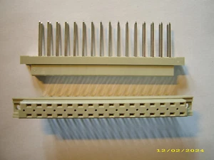 2 x Federleiste Bauform D , Buchse 32 polig A+C , PANDUIT , Wire Wrap , NEU ! - Bild 1 von 3