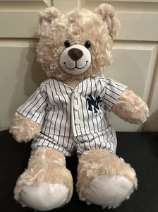 MLB New York Yankees Build A Bear w/ Pinstripe Uniform Plush Stuffed Animal Bear - Picture 1 of 4