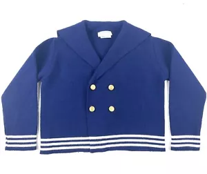 Rare Vintage Kid’s Neiman Marcus Blue Sailor Sweater Size 3T - Picture 1 of 4