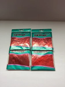Lot 200 RED Foil Molding Candy Wrappers Chocolates Lollipops Carmels 4”x4” - Picture 1 of 4