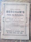 Vintage Beecham's Help To Scholars Booklet Becham's Pills Math Geography 1906