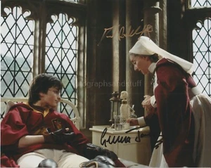 Foto 8x10 firmada a mano por Daniel Radcliffe y Gemma Jones, autógrafo, Harry Potter B - Imagen 1 de 2
