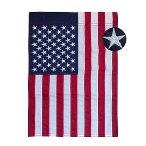 American Garden Flag 12x18 Inches Made in USA Double Sided Embroidered Americ... - Picture 1 of 7