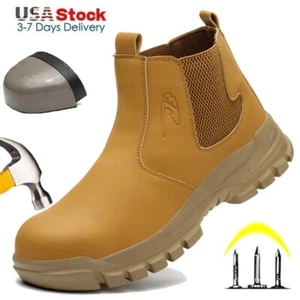 Stahlkappe Arbeitsstiefel leicht wasserdicht Sicherheitsschuhe Herren Bauschuhe - Bild 1 von 40