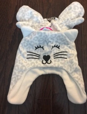 THE CHILDRENS PLACE HAT&MITTENS KITTY GIRL’S TALLA 2T-3T NUEVO CON ETIQUETAS Foto 1 de 4