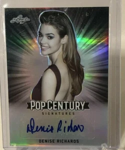 2018 Denise Richards Leaf Pop Century Signatures Autograph Auto 5/15 Wild Thing - Picture 1 of 2