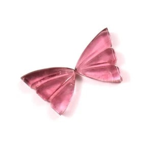 Loose Gemstone Natural Bio Tourmaline Hand Carved Butterfly Wings A1191 - Picture 1 of 3
