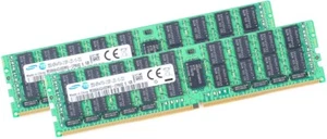 Samsung 64Gb 2x 32 GB RAM DDR4 2133MHz ECC - Reg PC4-2133P-L - Picture 1 of 1