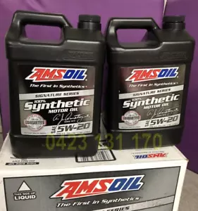 5W-20 Amsoil Signature series 100% synthetic engine oil 2 Gallons ALM1G - Picture 1 of 1
